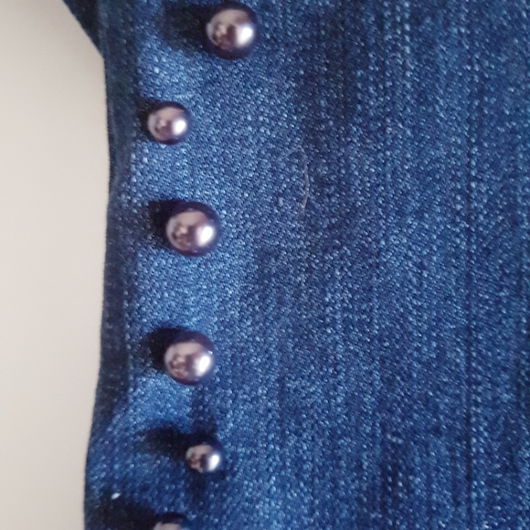 CHARTER CLUB Blue Pearl Embellished Jeans - Picture 5 of 12